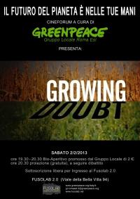 Proiezione Growing doubt di Greenpeace