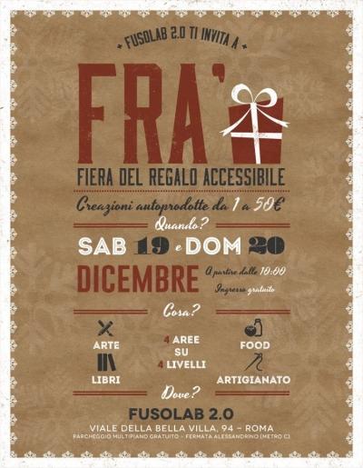 FRA' - Fiera Regalo Accessibile - 19 e 20 dicembre