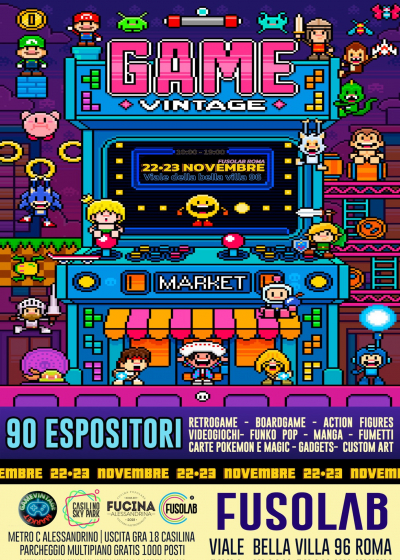 GameVintage Market – Special Edition RES | 22–23 novembre 2025 | Retrogame, Boardgame, Figures | Fusolab Roma